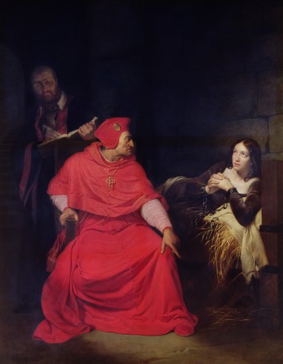 Juana de Arco (1412-31) y el Cardenal de Winchester en 1431, 1824 de Hippolyte Delaroche